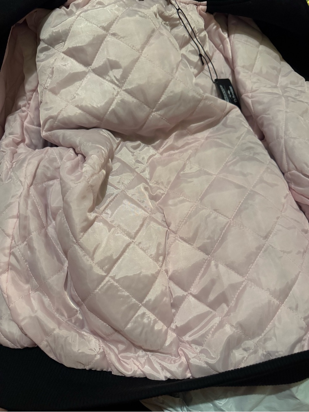 Civil Regime X Powerpuff Girls black and Light Pink Satin-Lined Jacket